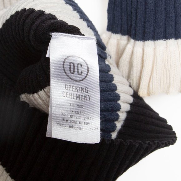 Opening Ceremony Multicolored Striped Knit Bodycon Midi Dress - Size XS - Picture 11 of 13